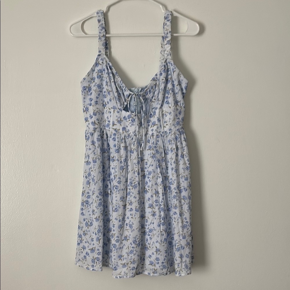 Floral Blue Mini Dress